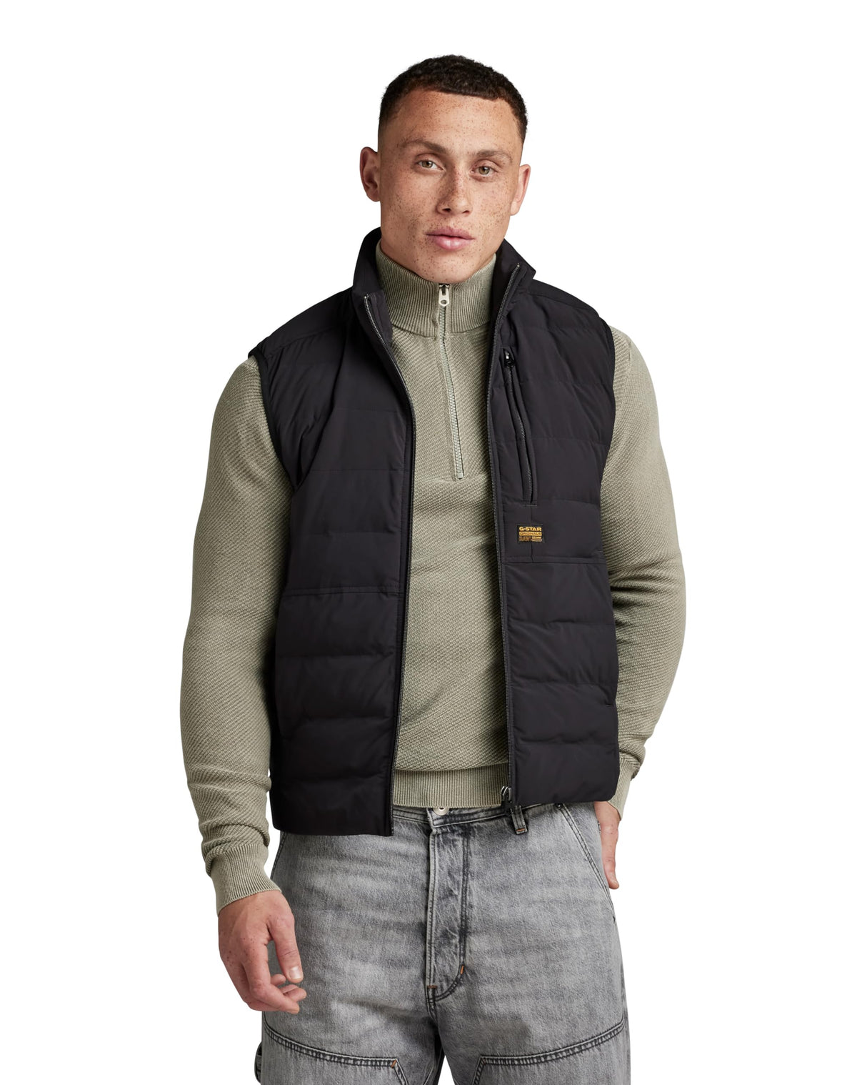 G-Star Para Hombre Chaleco Foundation Liner, Negro (dk black D24277-D518-6484), L