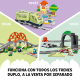 LEGO Duplo Gran Tren Comunitario Interactivo - Juguetes Educativos para Niños y Niñas de 3+ Años - Tren de Juguete Push&Go con Luces y Sonidos, 16 Vías y 4 Figuras 10428