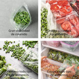 Bolsas con Cierre Hermético, Bolsas Zip de Plástico Transparentes Ideales para Congelar Alimentos, Guarda Documentos, Bolsas Reutilizables y de Conservación · m-office (400x500mm, 1000unds)