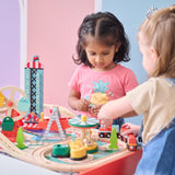 Teamson Kids Mesa de Juego en Madera con 6 Mini Juegos, Caja de Almacenamiento incluida y Espacio para Juego Creativo sin Pantallas