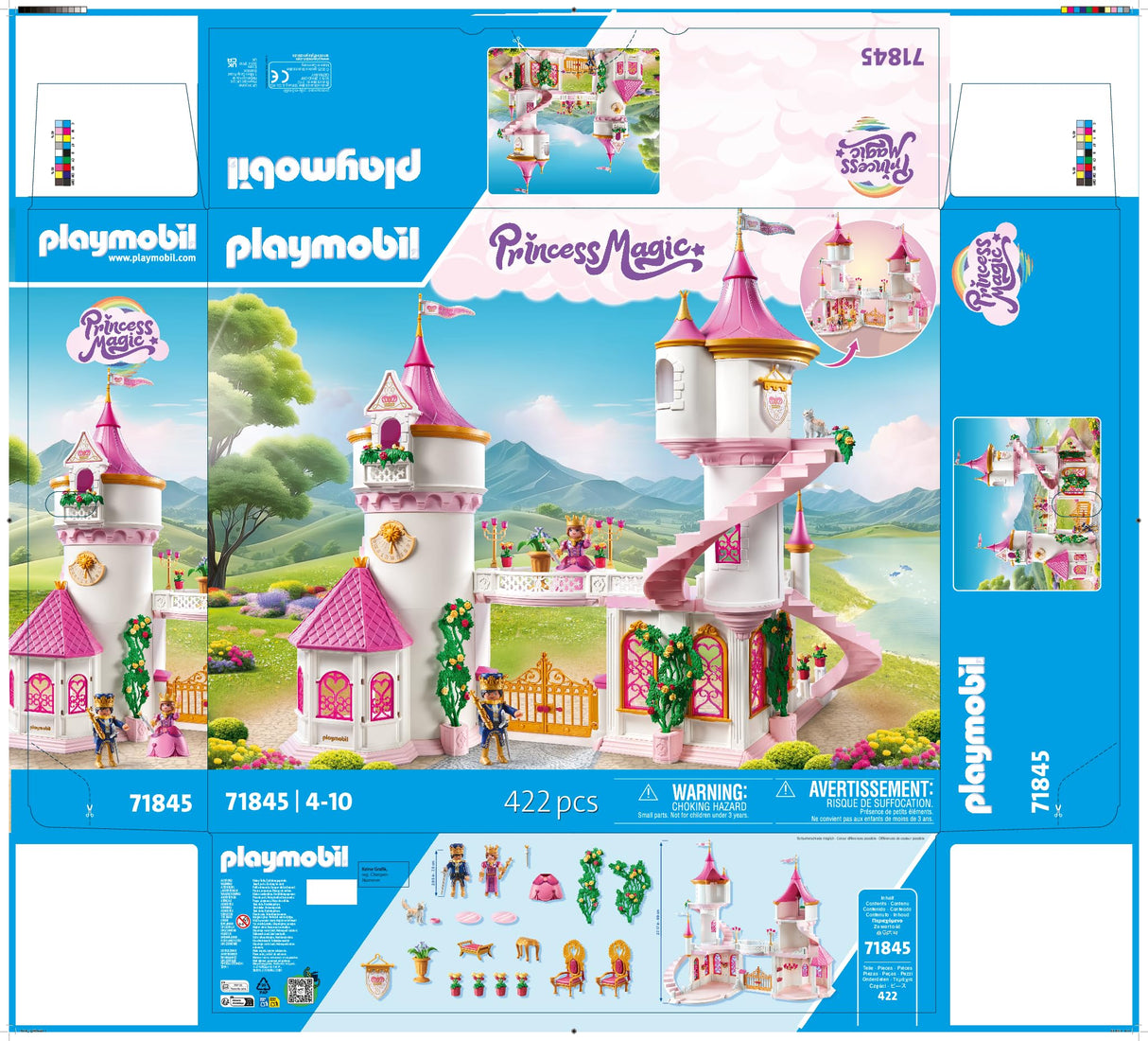 PLAYMOBIL | Princess Magic | Castillo de Princesa con Pareja Real | Juguete de Princesa | Set de Castillo | Juguete de Cuento de Hadas para niños y niñas a Partir de 4 años | 71845