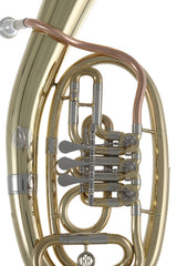 Roy Benson Trompa tenor en Sib TH-201 (modelo compacto premium, con campana de latón de Ø 24 cm, caña de latón dorado duradero, láminas de alpaca, en acabado lacado, incl. estuche de forma ligera)
