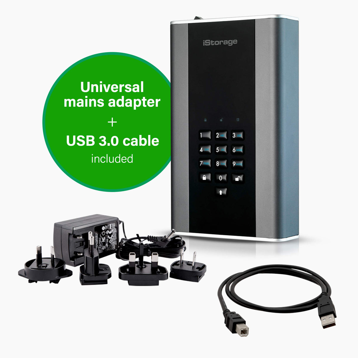 iStorage diskAshur DT2 10TB | Disco Duro de Escritorio | FIPS Nivel 2 | Cifrado de Hardware | Resistente al Polvo/Agua. IS-DT2-256-10000-C-G