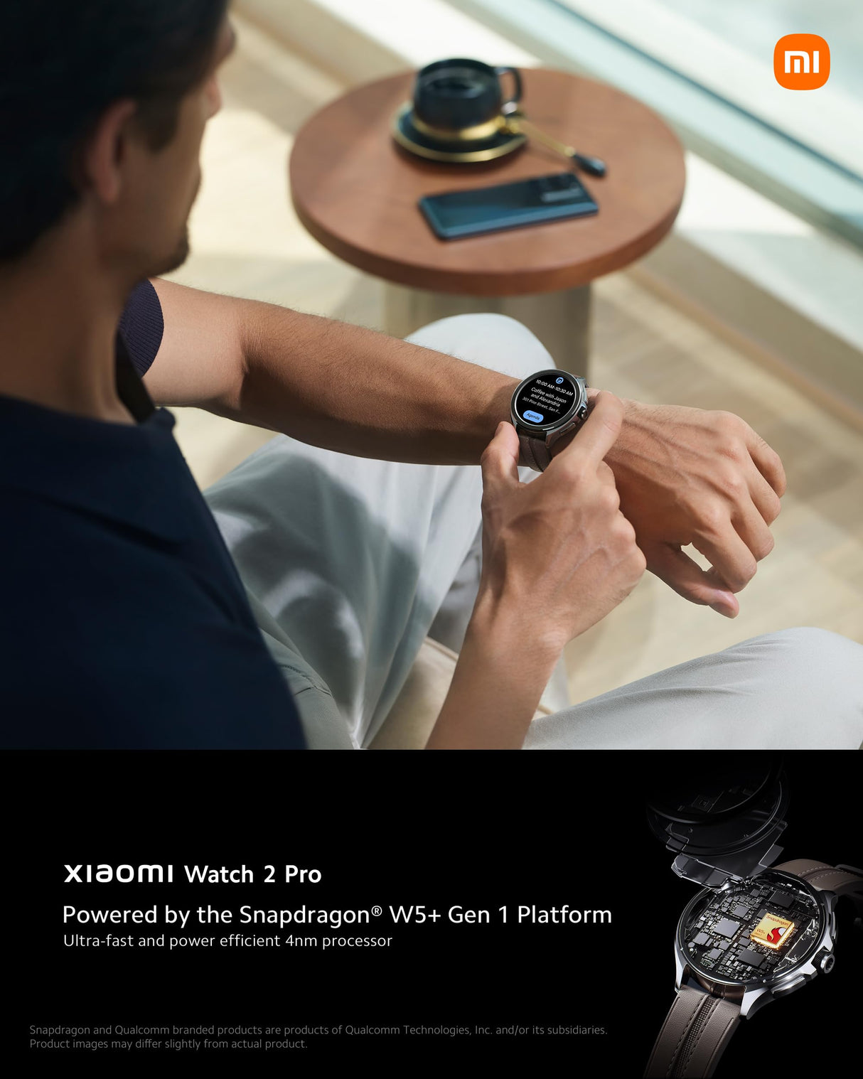 XIAOMI Watch 2 Pro, Versión Bluetooth, Qualcomm Snapdragon W5+ Gen 1, Wear OS x MIUI Watch, Pantalla AMOLED 1,43", Monitor Frecuencia Cardíaca y Sueño, Negro (Versión ES + 3 años de garantía)