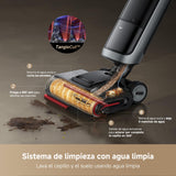 DREAME H15 Pro Heat Aspirador en Seco y Húmedo, Limpia con Agua a 85 °C, Brazo Robot GapFree IA, Detecta por RGB, 22K Pa, 0 Enredos, Lava el Cepillo a 100 °C, Seca a 90 °C en 5 min, Navega con la App