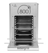 intergrill Barbacoa eléctrica de 800 °, quemador de cuarzo, parrilla de alto rendimiento, calidad profesional, 20 kg, parrilla de mesa de acero inoxidable, incluye rejilla de barbacoa