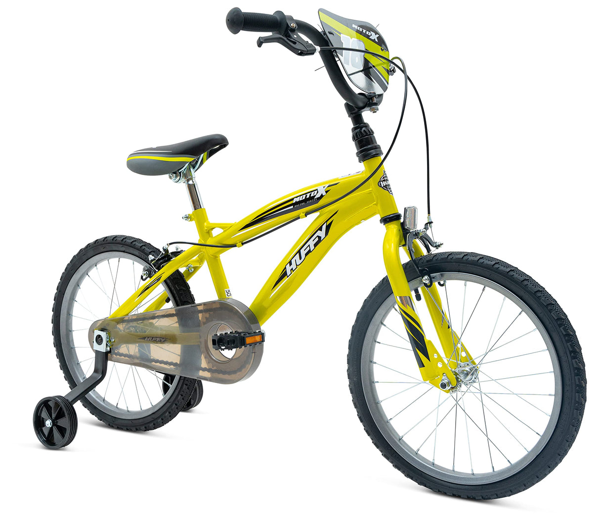 Huffy Moto X para niños, Unisex Juvenil, Amarillo, 18 "