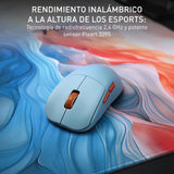 CHERRY XTRFY M68 Wireless, Ratón Inalámbrico de Gaming Ultra Rápido, 2.4 GHz RF, Optimizado para esports, 8K, Forma Simétrica con Parte Frontal Baja, Azul