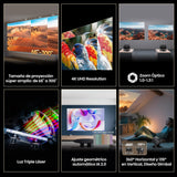 Hisense C3 - Proyector Láser TriChroma UHD 4K hasta 300", Zoom Óptico 1.0-1.3:1, 2500 Lúmenes, Contraste 2000:1, IMAX Enhanced, Dolby Vision, Movimiento 360º Horizontal, y 135º en Vertical