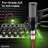 GEARit Cable de micrófono XLR (10 pies, paquete de 6) – Cable de micrófono XLR blindado equilibrado de 3 pines macho a hembra para mezclador, estudio, podcast, multicolor, 10 pies, paquete de 6