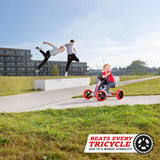 Beg Gokart Buzzy Red Vehículo Infantil, Coche a Pedales, Seguro y Estable, Juguete para niños Adecuado para niños de 2 a 5 años