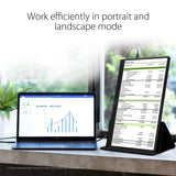 ASUS ZenScreen MB166C - Monitor portátil USB de 15,6" FullHD (1920x1080, IPS, USB de tipo C, 60 Hz, Antiparpadeo, Filtro de luz azul, Antirreflejos, 250cd/㎡), Negro