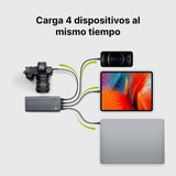 Green Cell Bateria Externa GC PowerPlay Ultra 26800mAh 128W | 4-Port Power Bank Cargador Portátil, Carga Rápida QC USB, Power Delivery USB-C 65W | Compatible con MacBook, iPad, iPhone, Galaxy, Switch