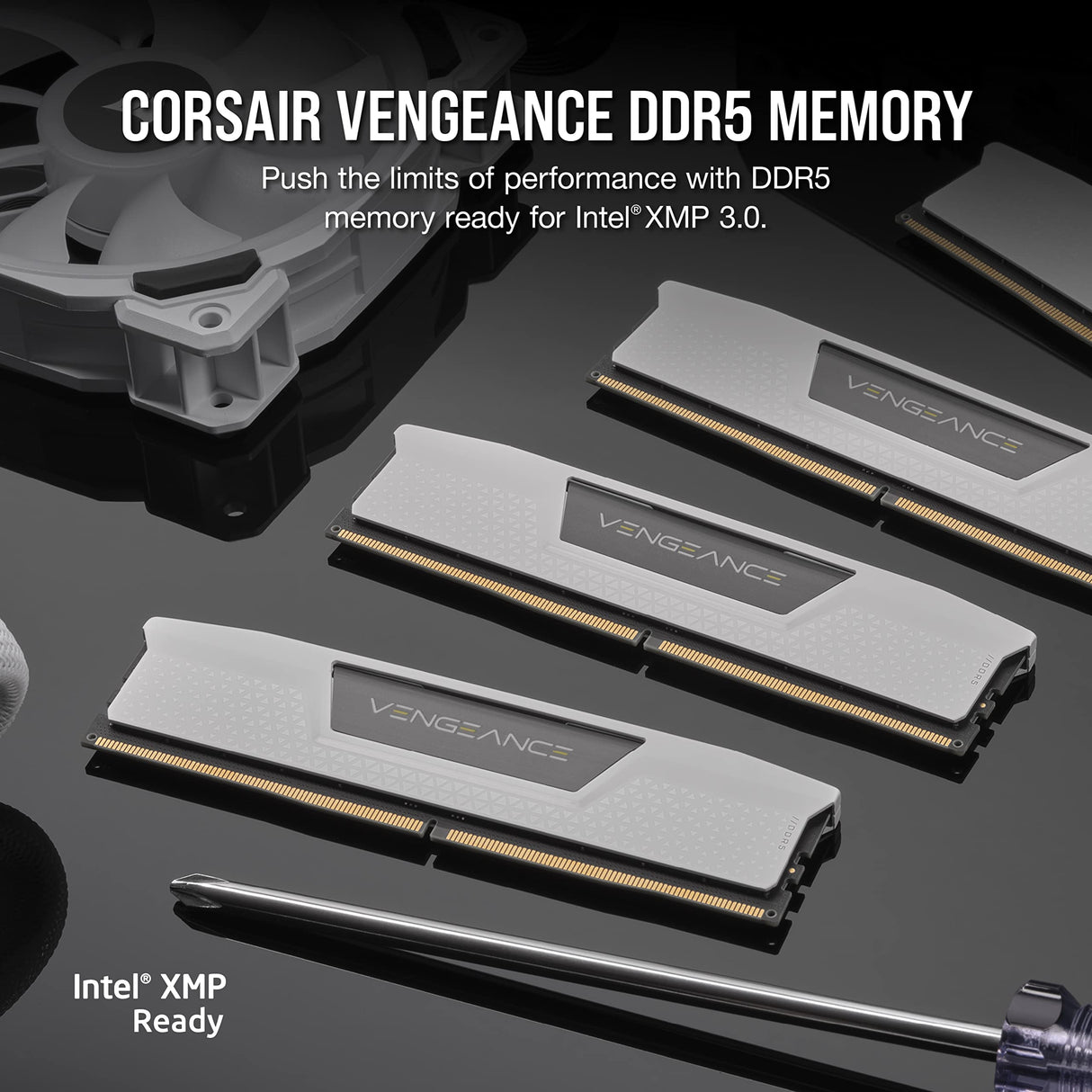 CORSAIR Vengeance DDR5 RAM 32GB (2x16GB) 5600MHz CL40 Intel XMP Kit de Memoria Compatible con iCUE - Blanco (CMK32GX5M2B5600C40W)