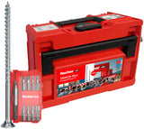 fischer Tanos-Box PowerFast II - Juego de tornillos para aglomerado (cabeza avellanada, estrella interior TX, rosca completa y parcial, para un procesamiento rápido y flexible, incluye juego ProfiBit)