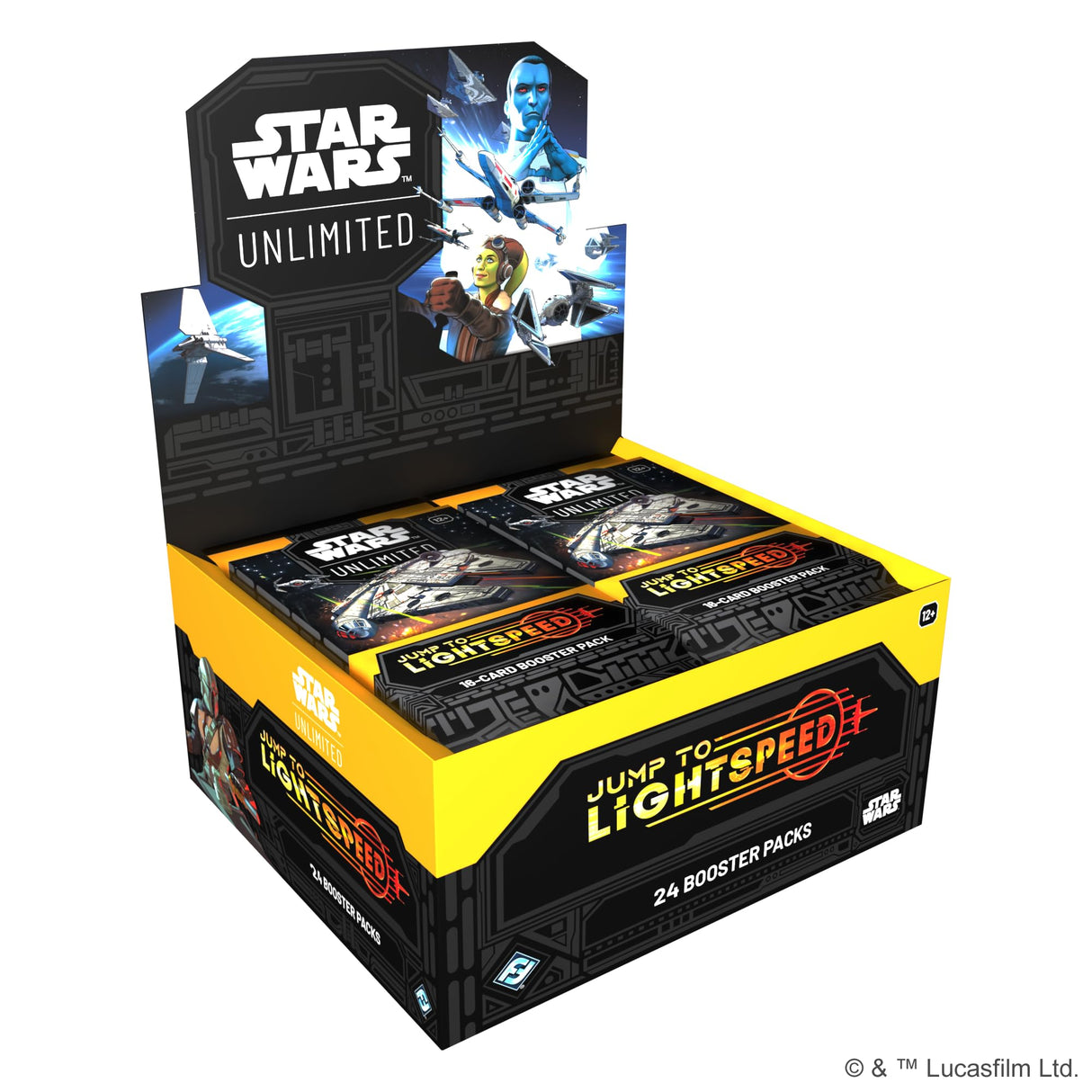 Fantasy Flight Games - Star Wars: Unlimited TCG Jump to Lightspeed Booster Display (Set of 24 Booster Packs) - Trading Card Game for Kids & Adults, Ages 12+, 2+ Players, 20 Min Playtime