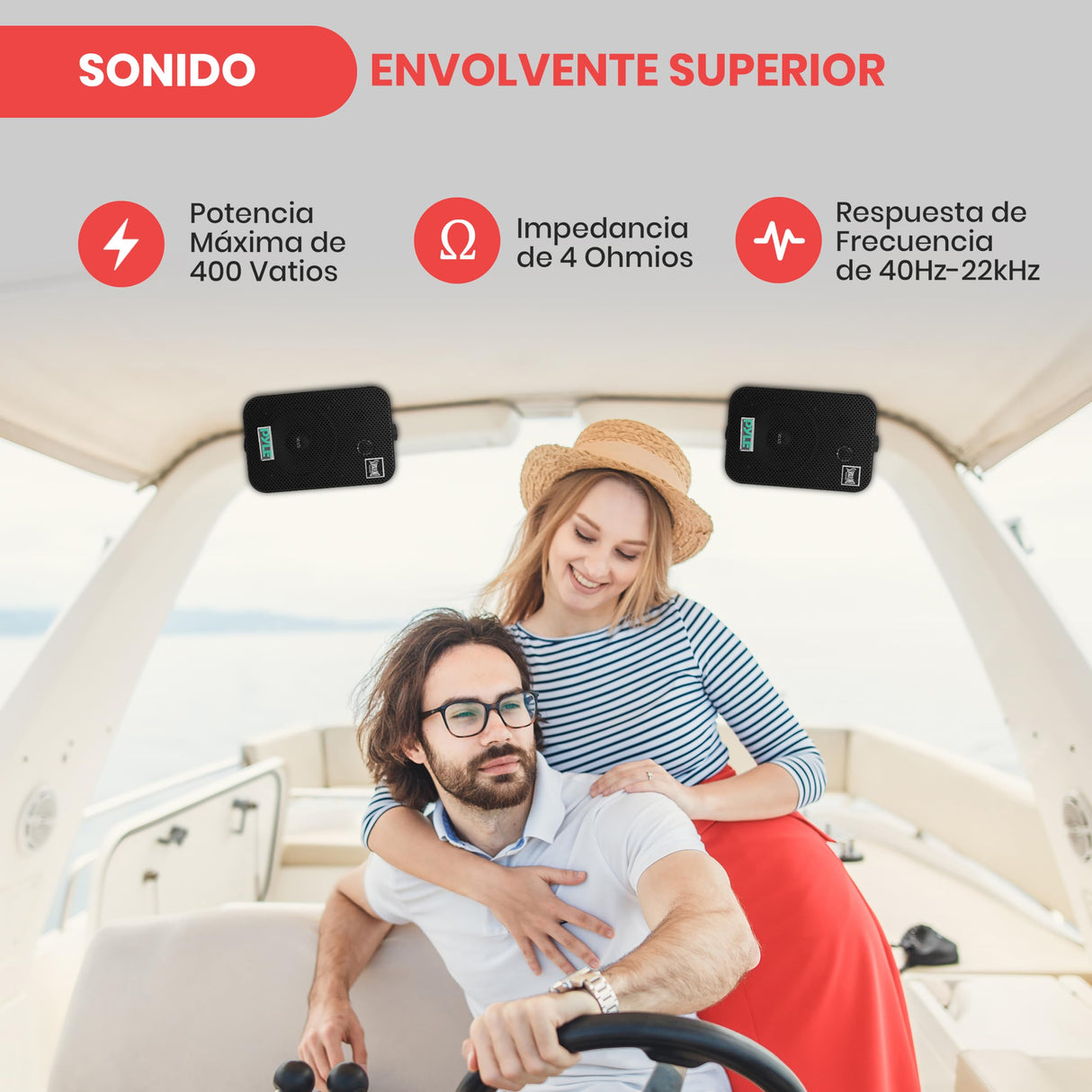 Pyle altavoces, Duales, Resistentes al agua y a la intemperie, Montaje en pared o techo, 5.25”, Ideal para uso en piscinas, Patios, Terrazas, Espacios interiores