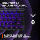 SteelSeries Apex Pro Mini Wireless-Teclado gaming mecánico –El teclado más rápido del mundo- Accionamiento ajustable - Factor forma compacto 60% – Bluetooth 5.0 – 2,4GHz – Teclado americano (QWERTY)