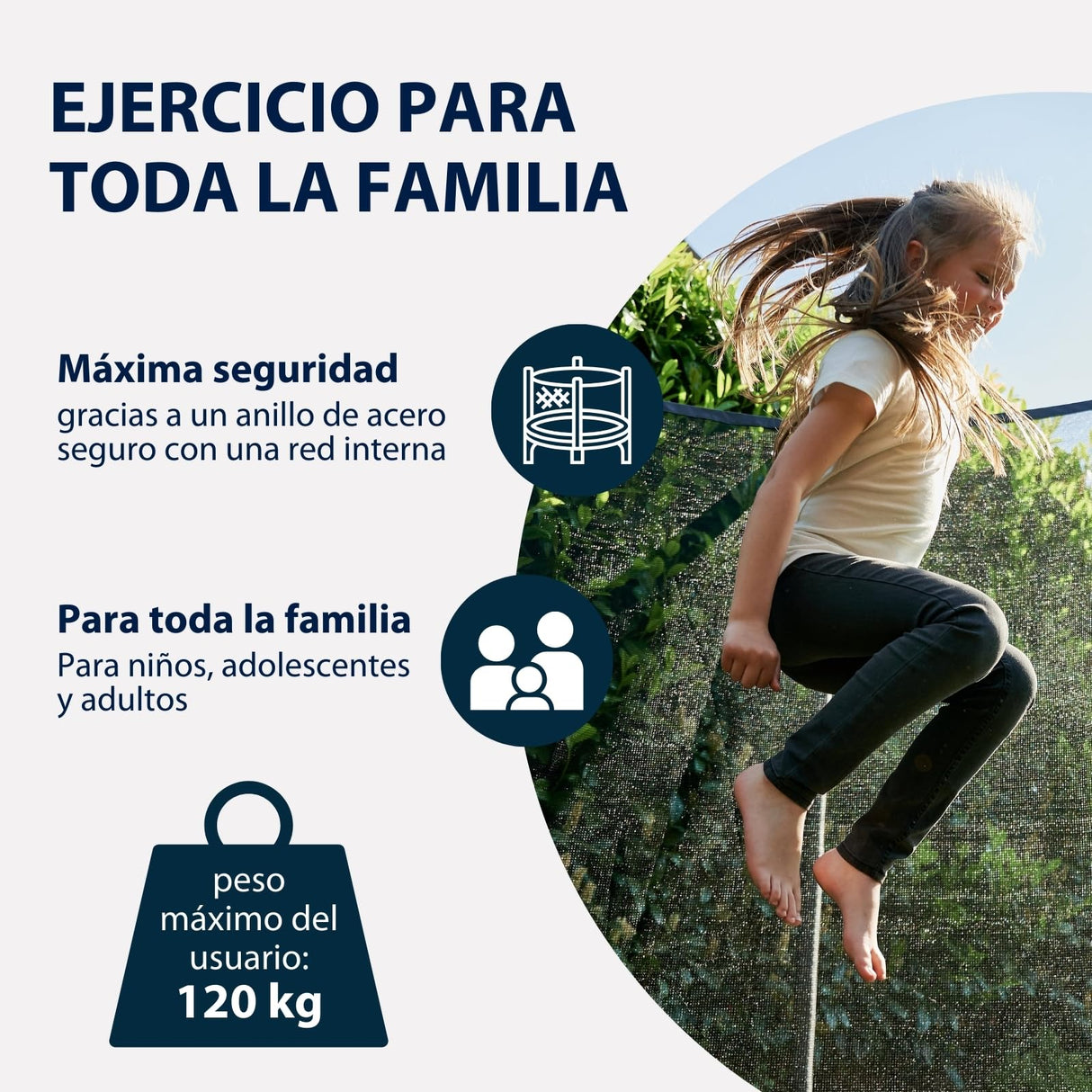 HUDORA First Trampolín para Exteriores con Red de Seguridad, para niños y Adultos, Multicolor