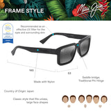 Maui Jim Kahiko Gafas, Matte Black, 53-16-145 Unisex Adulto