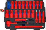 BGS 74356 | Bandeja de espuma para BGS BOXSYS1 y 2: juego de herramientas VDE | 23 piezas