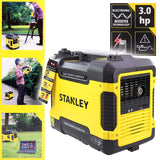 Stanley 604800110 - Generador de corriente de emergencia (gasolina, silencioso, 1.900 W)