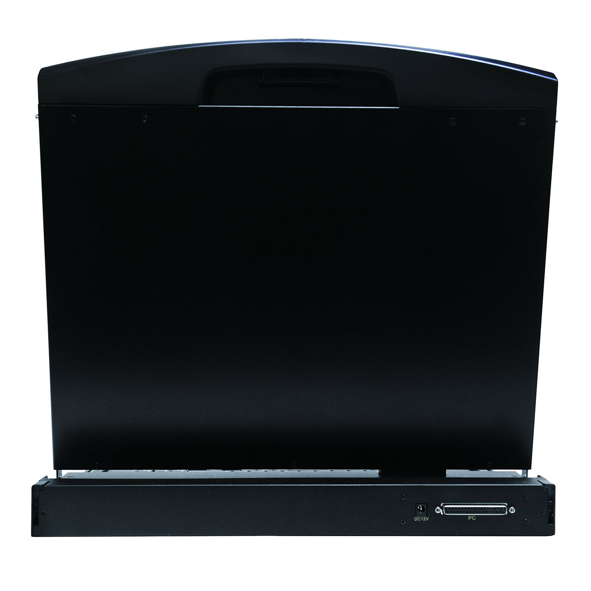 LogiLink Professional LC902GE - Consola KVM LCD con Monitor TFT de 48,26 cm (19 Pulgadas) y Teclado (DE) para Armario de Servidor/Red, Color Negro