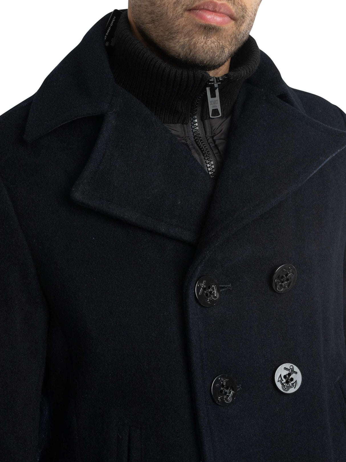 Schott NYC CYCLONE2, Chaqueta, Hombre, Azul Marino Oscuro, M