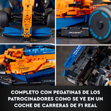 LEGO 42141 Technic Coche de Carreras McLaren Formula 1, Maqueta de Construcción para Adultos, Deportes de Motor, Replica Deportivo F1 Coleccionable, Regalo para Hombres y Mujeres