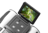 Binoculares Technaxx con Pantalla para Adultos, utilizados para observar Aves, Animales, Viajar, Cazar, Eventos Deportivos - Grabación de Video y Fotos FullHD, Zoom 4X, MicroSD - Binoculares TX-142