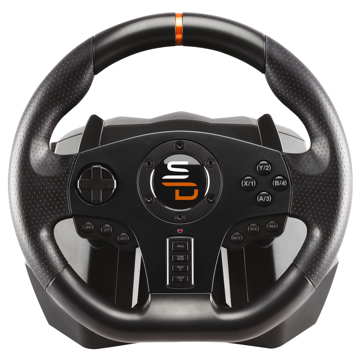 Superdrive - Volante de carreras SV710 con pedales, paletas de cambio y vibración - Compatible con PC (programable para todos los juegos)