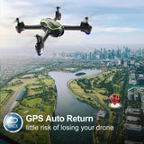 Loolinn | Drone con Control de gestos GPS, Cámara HD 1080p para Principiantes, Cuadricóptero RC con Retorno Automático/Fotos y Vídeo HD 1080p (Dos Baterias)