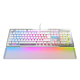 Roccat Vulcan II MAX - Tastatur para Juegos Blanco, Interruptor Rojo Lineal, diseño alemán