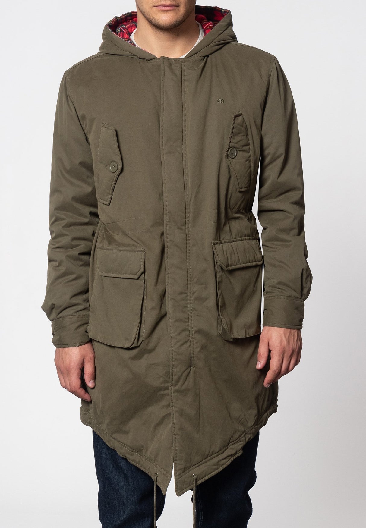 Merc of London Tobias Parka Abrigo, Vert (Combat Green), L para Hombre