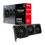 ASUS Prime Radeon RX 9060 XT 16 GB GDDR6 OC Edition, Tarjeta gráfica, PCIe 5.0, HDMI/DP 2.1, diseño de 2.5 Ranuras, Ventiladores Axial-Tech, rodamientos de Doble Bola, Doble BIOS, GPU Guard