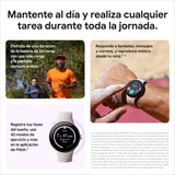 Google Pixel Watch 2 con Fitbit y Google - Control de frecuencia cardiaca, gestión del estrés y seguridad - Smartwatch Android - Caja de aluminio en tono plata - Correa deportiva en celeste - Wi-Fi
