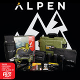 Alpen Wildhorn 32 - Kit de poda electrónica con batería de iones de litio inalámbrica, 12 horas de autonomía, 3 baterías, carga simultánea de 3 vías, cabezal de corte Felco fabricado en Suiza, estuche