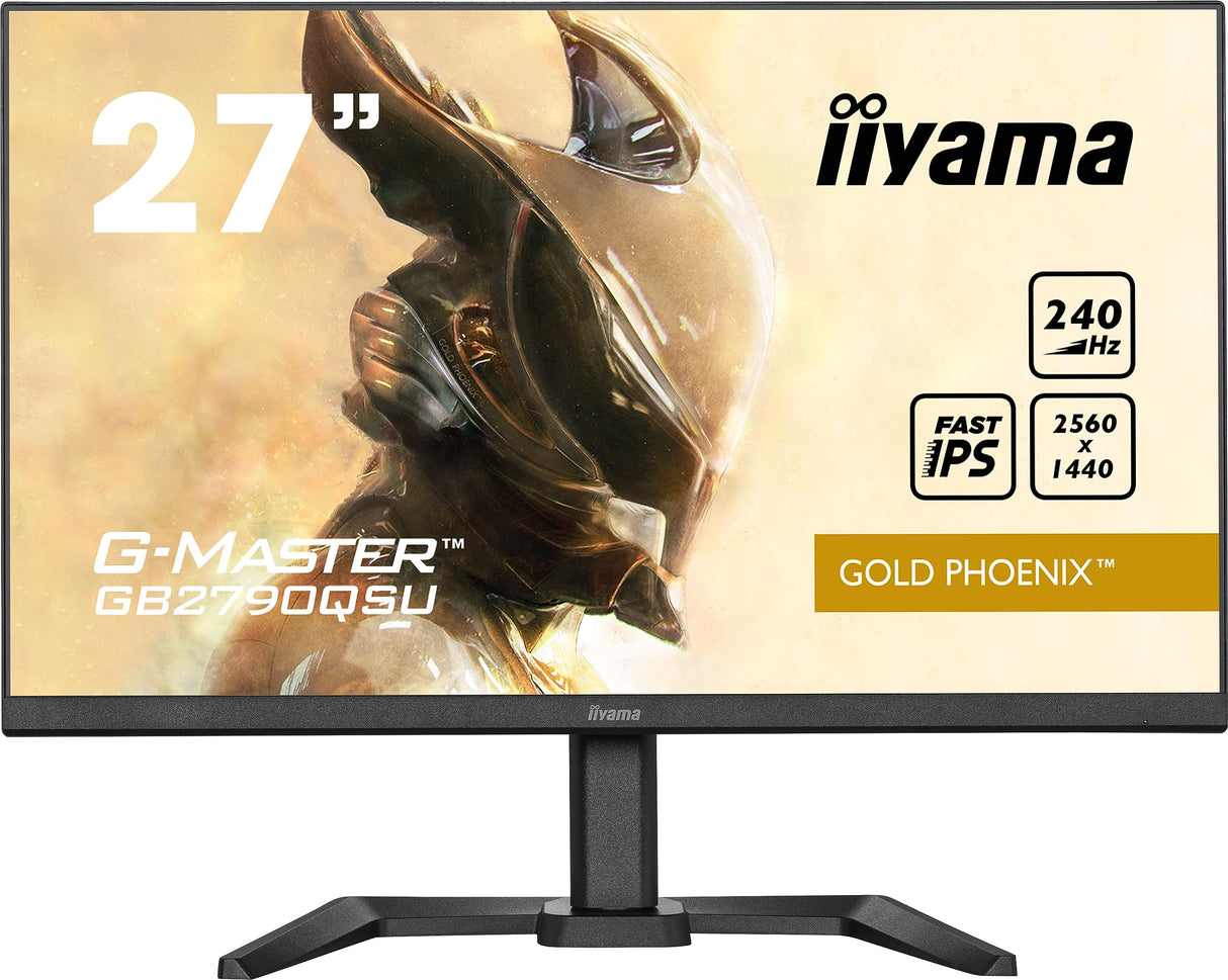 iiyama GB2790QSU-B5 27" Fast IPS Gaming, G-Master Gold Phoenix, FreeSync Premium, 2560x1440, 240Hz, 400cd/m², 1000:1, HDMI, DisplayPort, 1ms (GtG), Altavoces, USB-HUB (2X 3.0), HDR400, Black Tuner