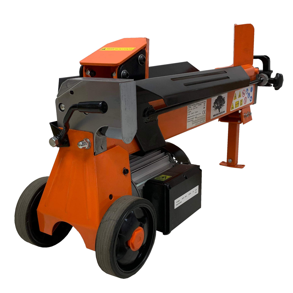 Forest Master 7 toneladas de Potente Separador de Madera eléctrico Duocut Banco de Trabajo con Cuchillas y Rejilla de protección FM10D-7-TC, Rojo