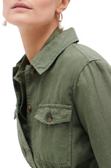 Caroll VK004-GRACEB Chaqueta Sahariana, Verde Caqui, 42 para Mujer