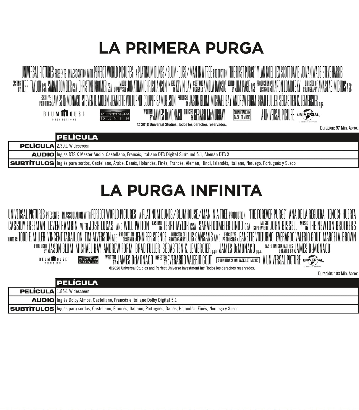 La purga Pack 1-5 [Blu-ray]