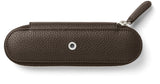 Graf von Faber-Castell 118742 - Estuche para 2 instrumentos de escritura, cachemira, marrón oscuro, estuche con cremallera
