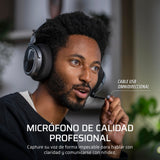 Corsair Virtuoso MAX Wireless Auriculares para Juegos con Bluetooth – Dolby Atmos, SoundID, Cancelación Activa del Ruido, Micrófono de Calidad Broadcast, para PC, Mac, PS5, PS4 – Carbono