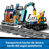 LEGO City Tren Expreso Polar Ártico de los Exploradores - Tren de Juguete Teledirigido - Quitanieves, 22 Tramos de Vías, 6 Minifiguras y Caída de Rocas - Regalo para Niños y Niñas de 7+ Años 60470