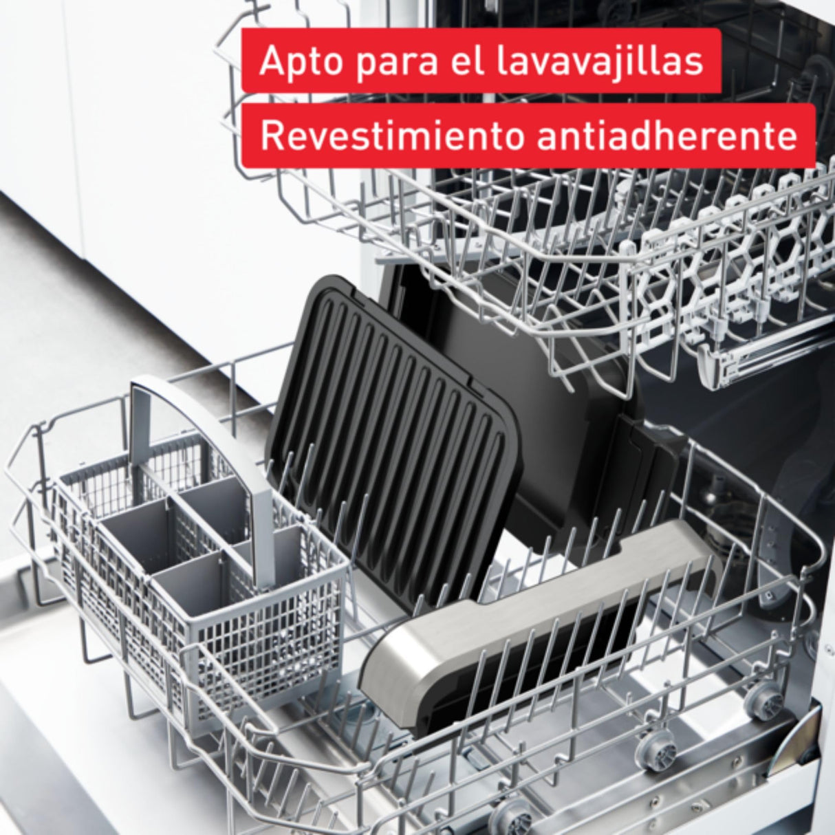 Tefal OptiGrill GC776D10 - Barbacoa de contacto 4 en 1 con bandeja para horno, plegable, 9 programas, indicador de nivel de cocción, parrilla eléctrica, horno