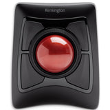 Kensington K72359WW - Trackball Expert Mouse Inalámbrico, Bluetooth o USB, 4 Botones Programables, con Seguimiento Óptico DiamondEye, Ambidiestro, Reposamuñecas Extraíble, Scroll Ring, Rojo, 55 mm
