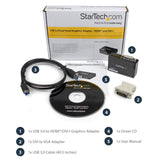 StarTech.com Adaptador Vídeo Externo USB 3.0 a HDMI® y DVI Tarjeta Gráfica Externa Cable Dual Head - 1x HDMI Hembra - 1x DVI - 2048x1152
