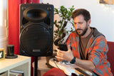 DYNASONIC - DYNAPRO 12 Plus (3ª Generación) Altavoz Bluetooth Portatil Profesional, Altavoz Bluetooth Potente 700W 2 microfonos Karaoke y Soporte Tablet
