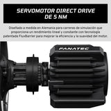 FANATEC CSL Elite Volante de Carreras, Base y Pedales Licencia Oficial Gran Turismo DD Pro Playstation – Volante Polyphony Digital, FluxBarrier Direct Drive, Juego de dos Pedales para PC, PS5, PS4