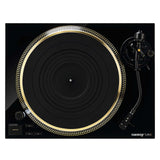 Reloop Turn 5 - Plataforma giratoria HiFi controlada por cuarzo con un potente accionamiento, Hi-Tech Ortofon 2M Red, negro-oro
